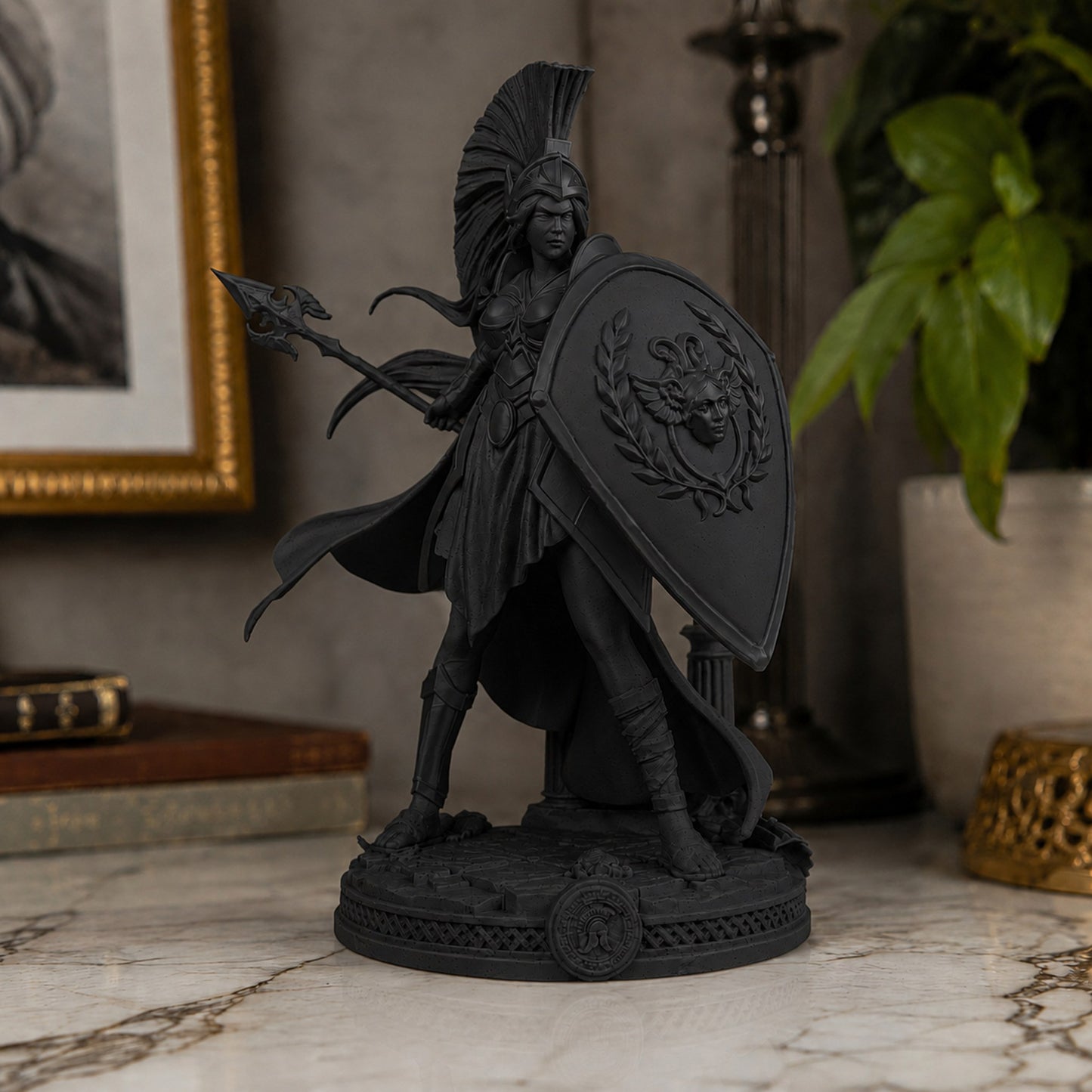 Estátua Atena - preto