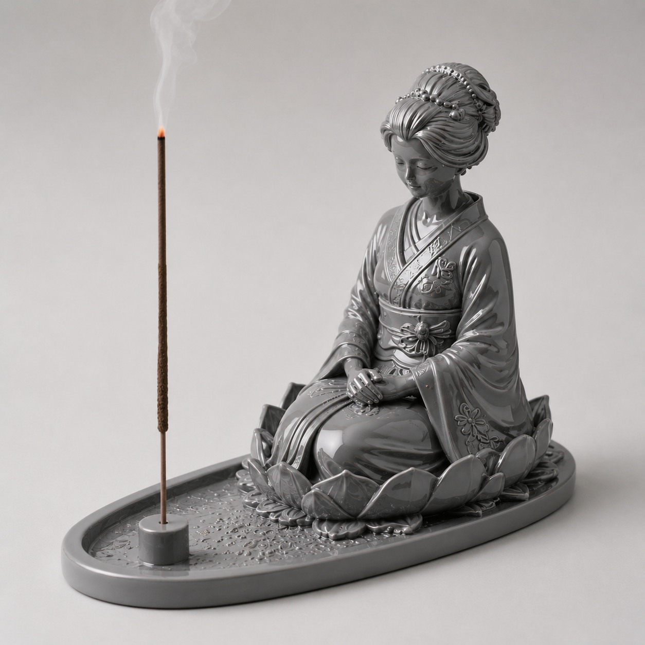 Geisha Zen — Suporte de Incenso em Lótus