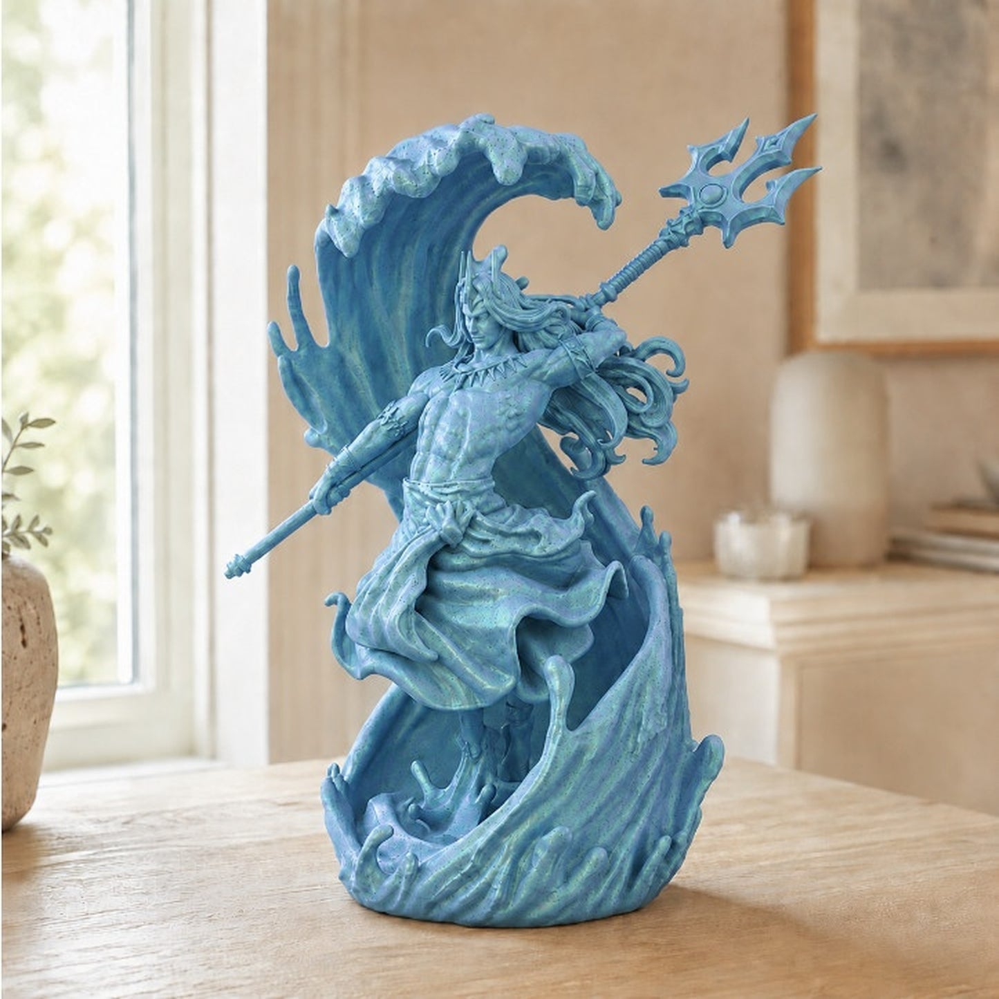 Poseidon furta-cor azul e ciano - lifestyle