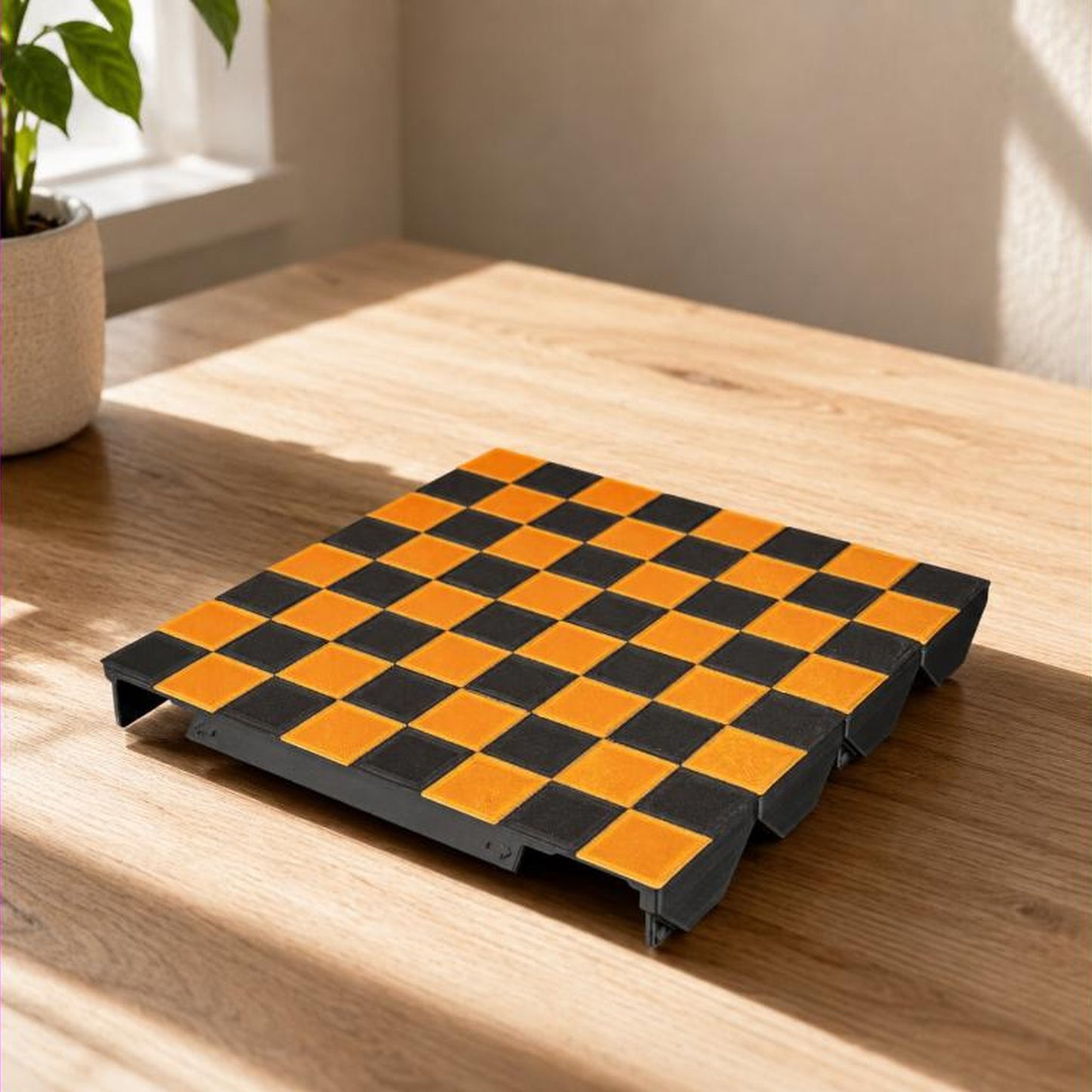 Tabuleiro de damas em mesa de madeira - lifestyle