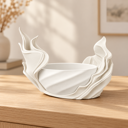 Vaso Alga — Branco — vaso interno branco, sem planta
