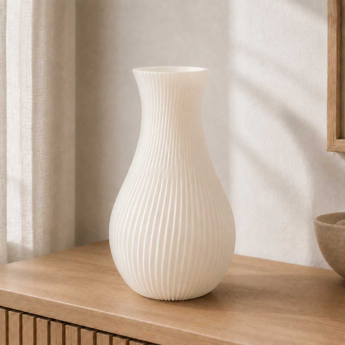 Cannelé — vaso grande 25 cm na cor Translúcido
