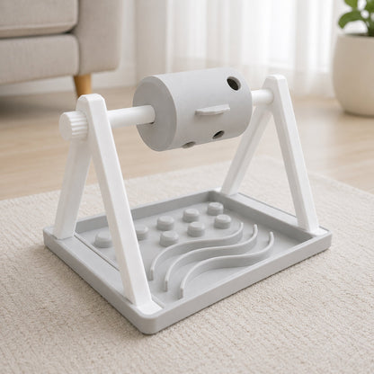 Brinquedo dispenser de petiscos cinza