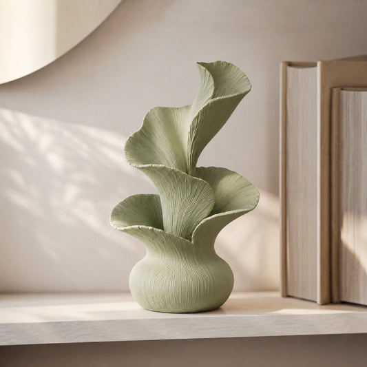 Escultura Pétalas ao Vento verde sage