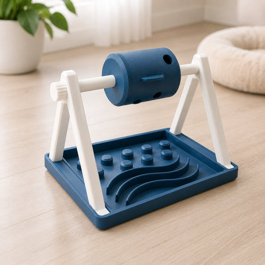 Brinquedo dispenser de petiscos azul