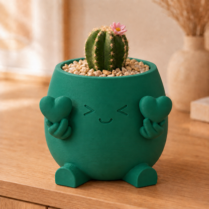 Compasso — Vaso Amiguinho com Dois Corações