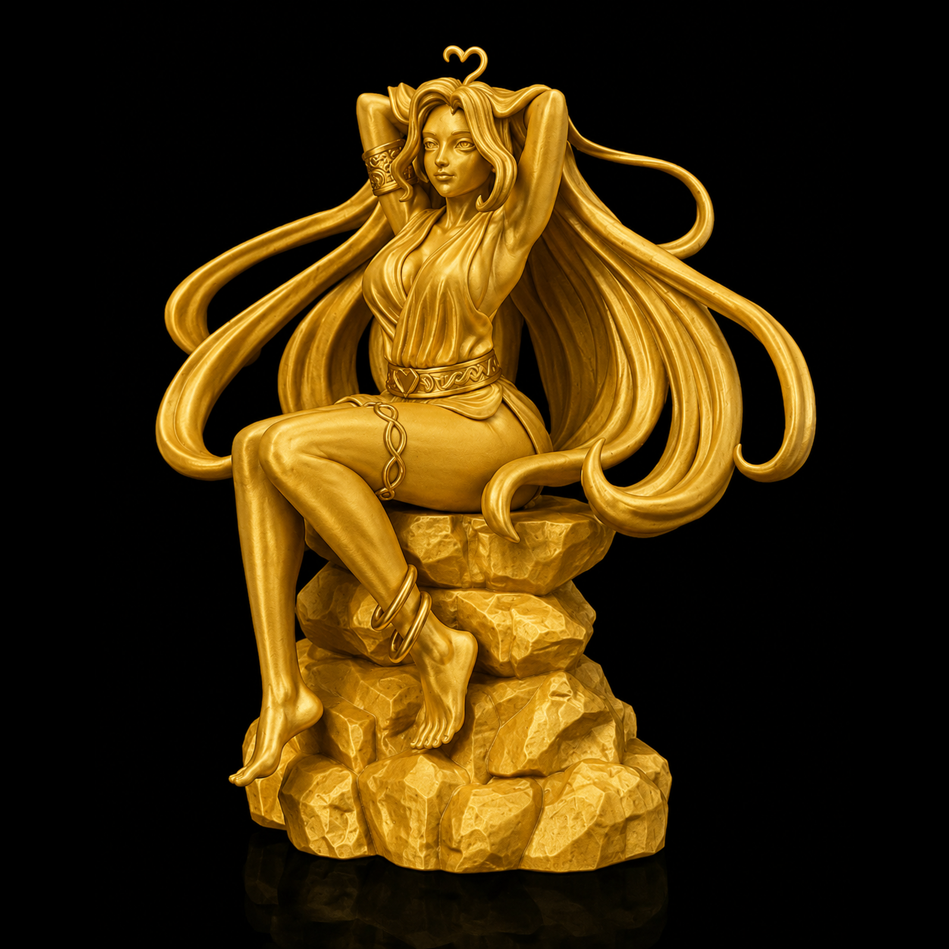Estátua Afrodite - dourado