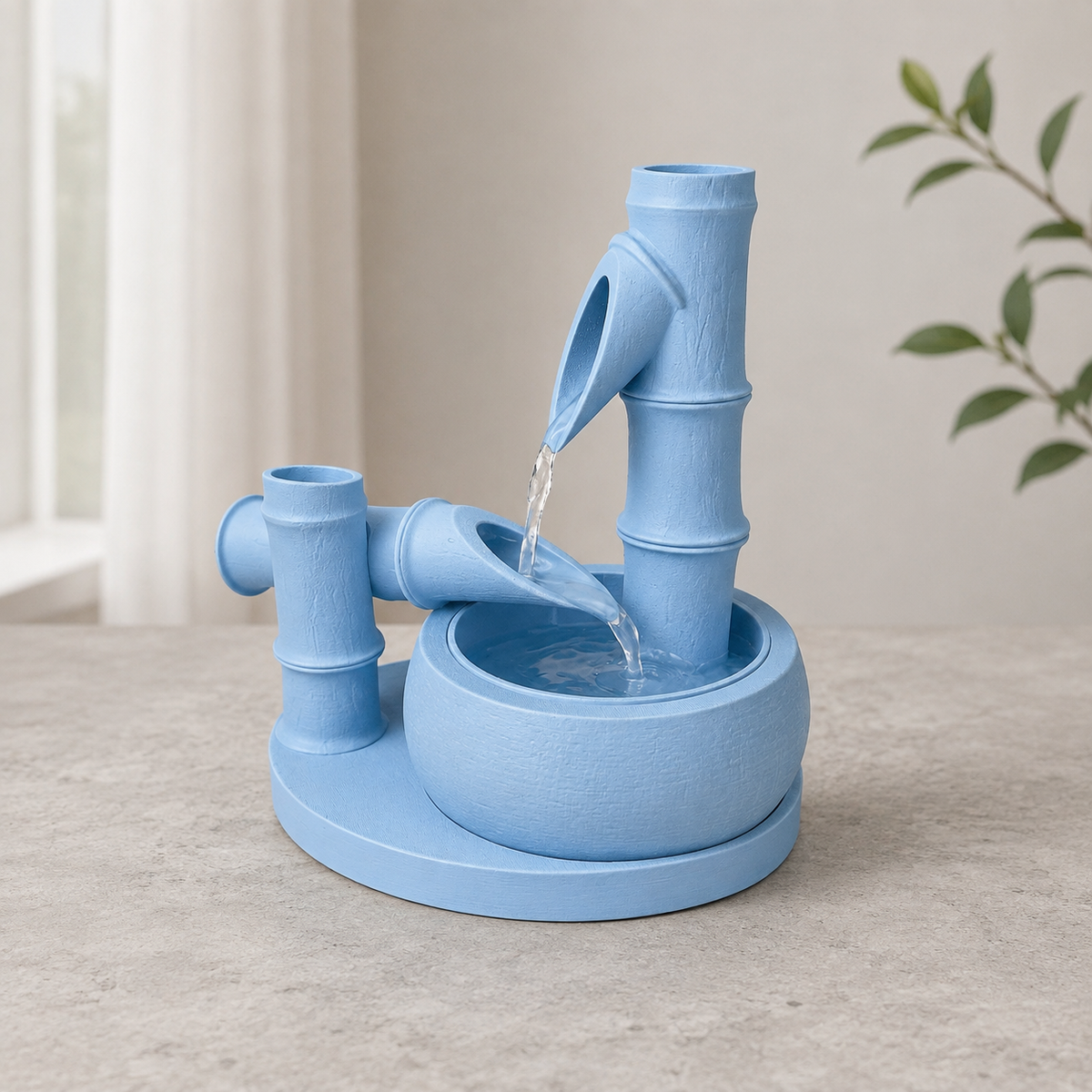 Fonte Bamboo Flow na cor Azul Celeste