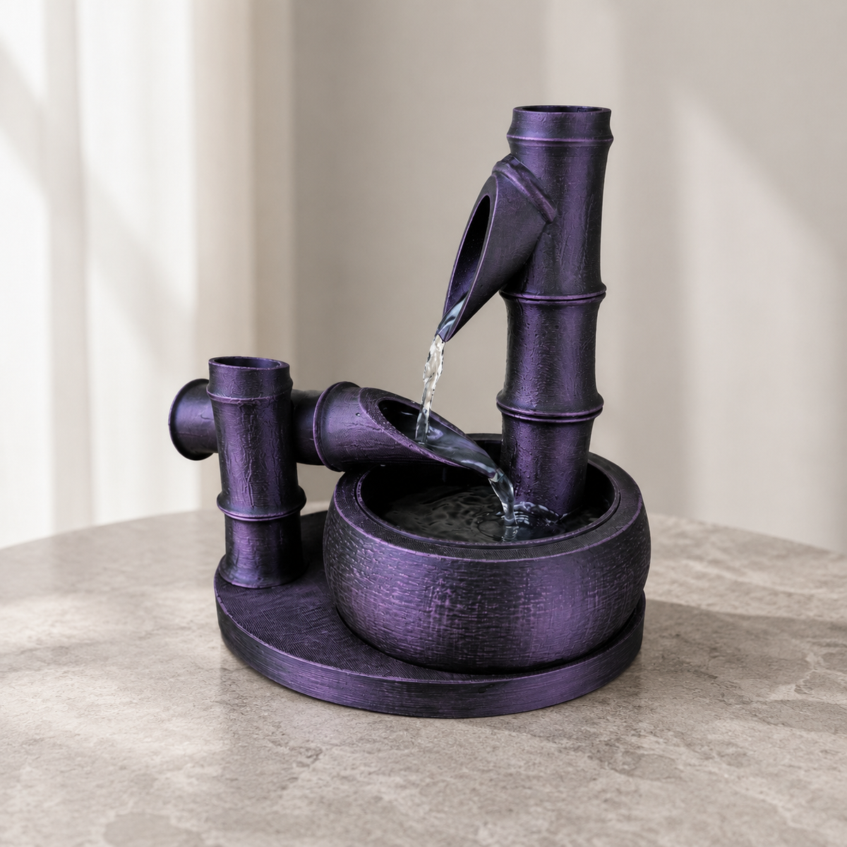 Fonte Bamboo Flow na cor Preto e Roxo