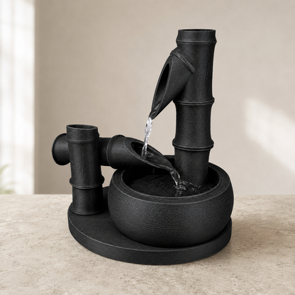 Fonte Bamboo Flow na cor Preto