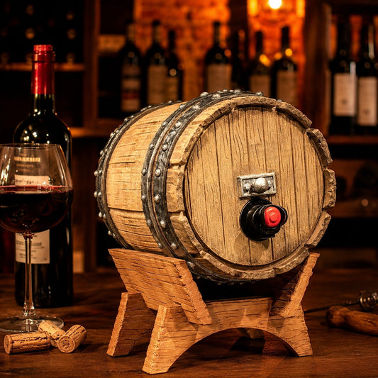 Barril de carvalho dispenser de vinho - carvalho claro