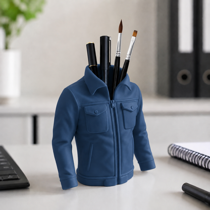 Blazer — Dark Blue — Organizador de mesa jaqueta com canetas e pincéis