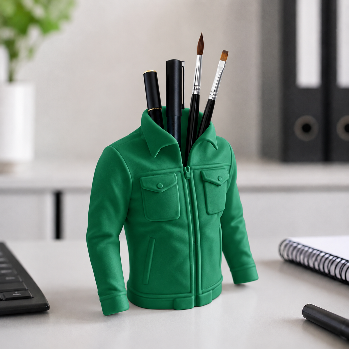 Blazer — Holly Green — Organizador de mesa jaqueta com canetas e pincéis