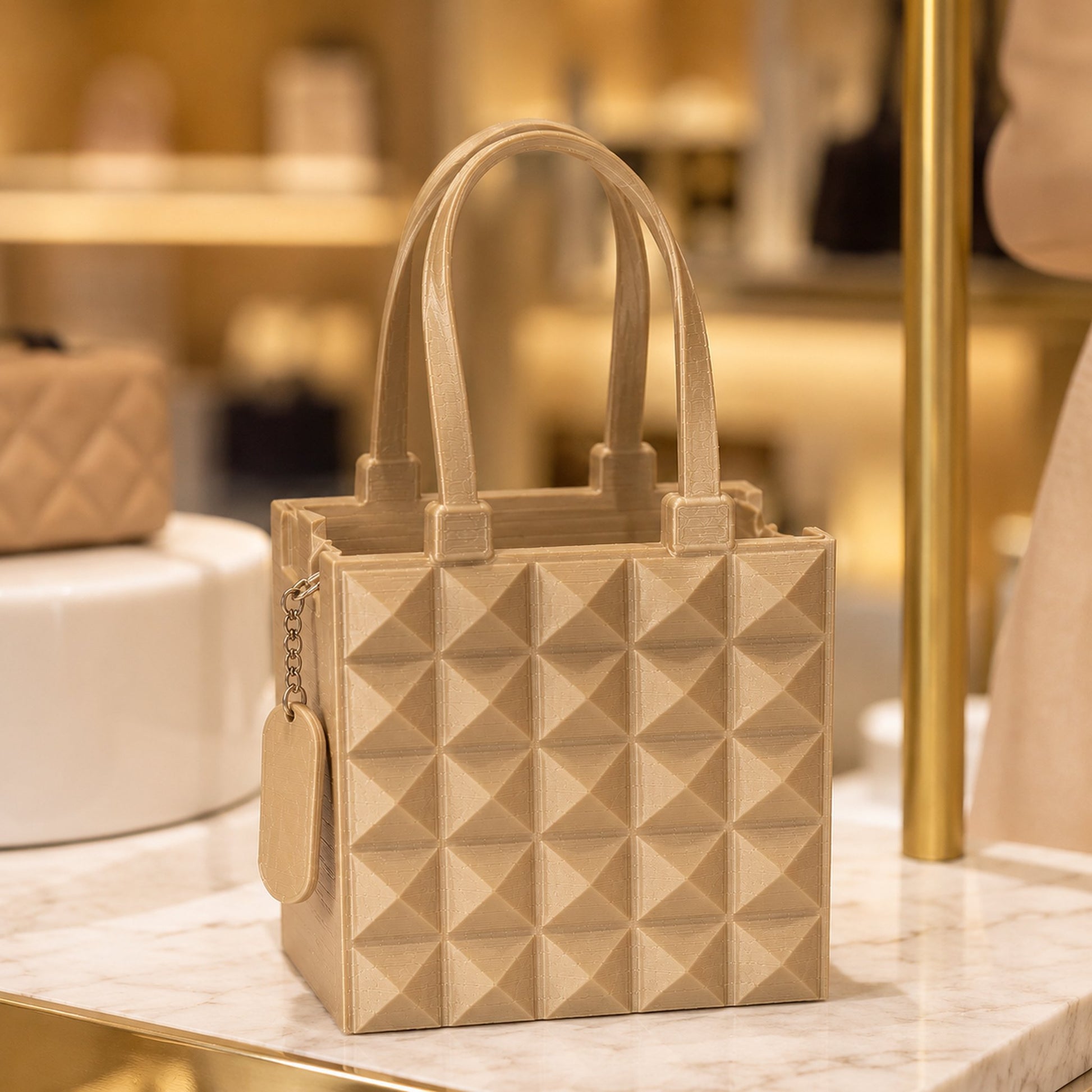 Bolsa Diamante dourada
