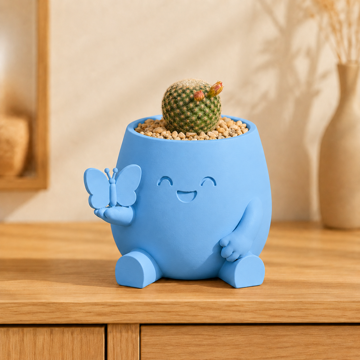 Borboleta — Vaso Amiguinho com Borboleta na Mão