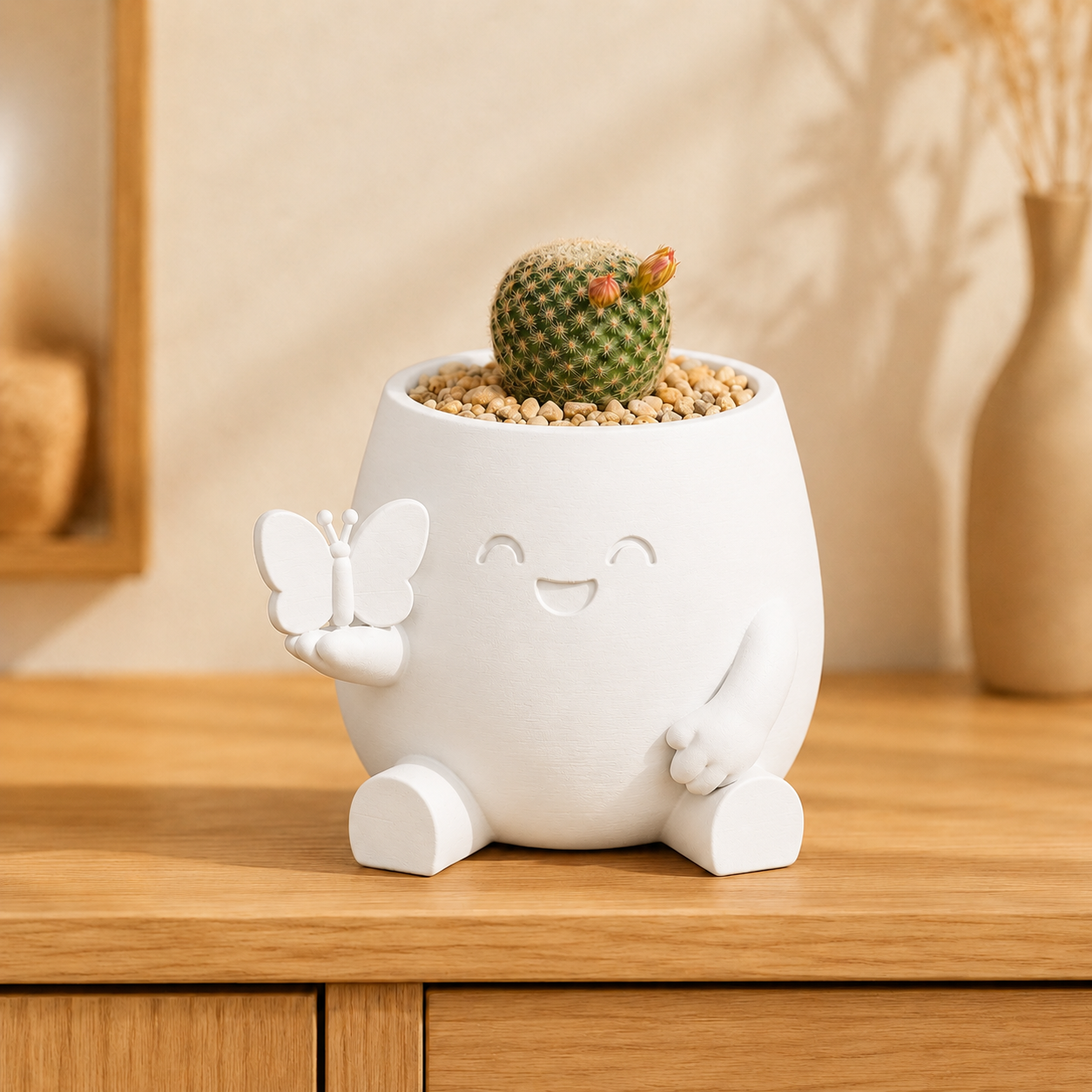 Borboleta — Vaso Amiguinho com Borboleta na Mão