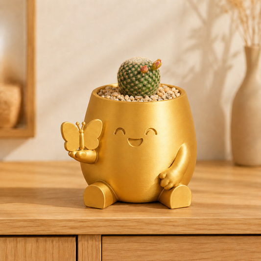 Borboleta — Vaso Amiguinho com Borboleta na Mão