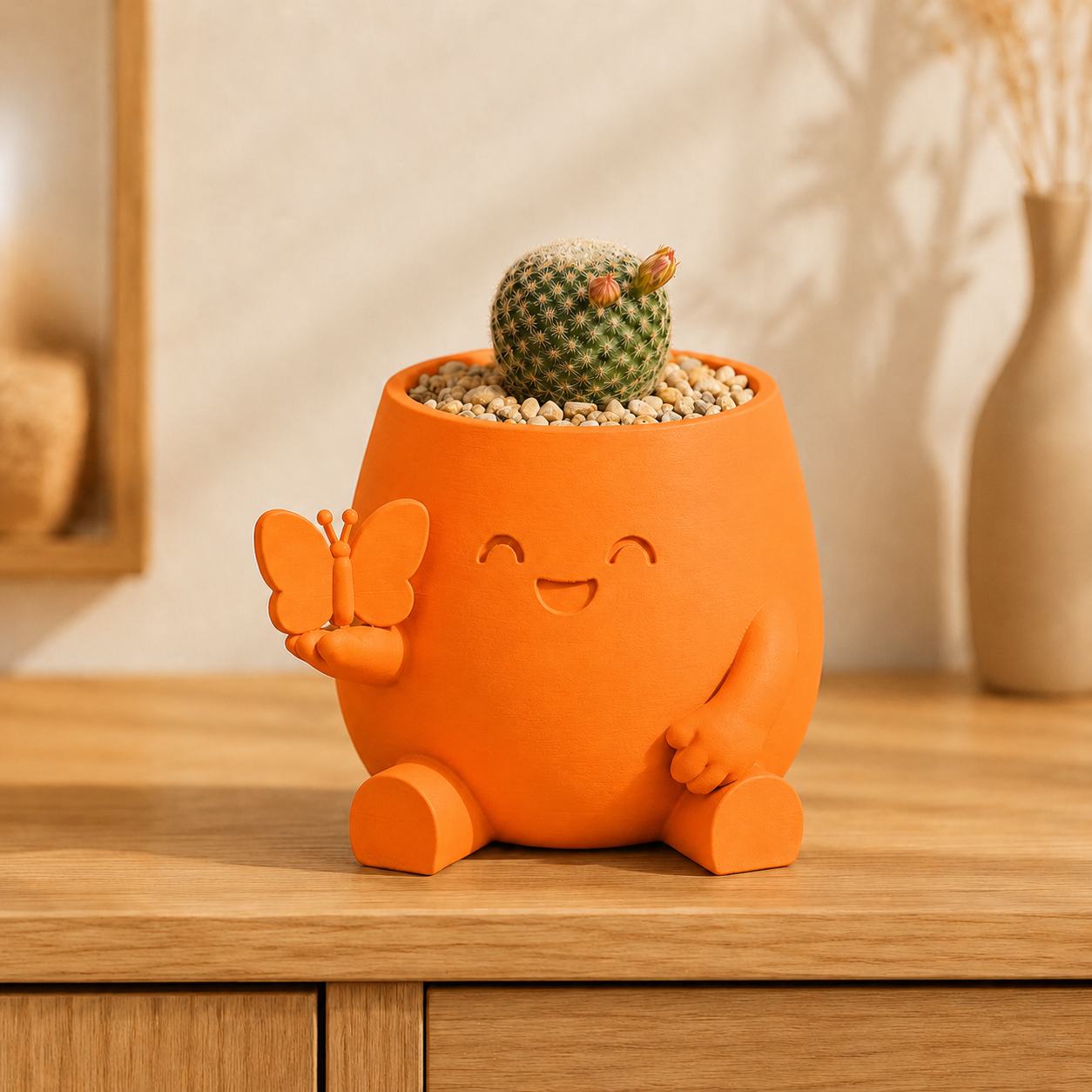 Borboleta — Vaso Amiguinho com Borboleta na Mão