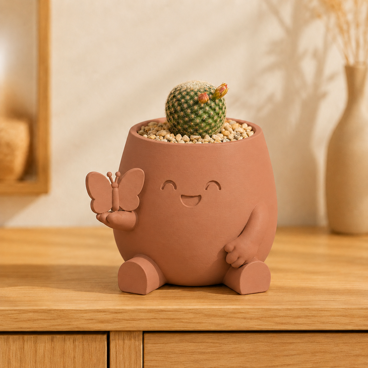 Borboleta — Vaso Amiguinho com Borboleta na Mão