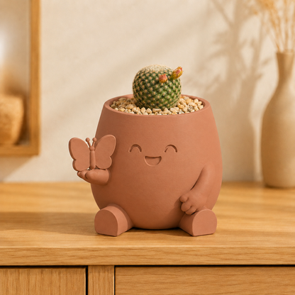 Borboleta — Vaso Amiguinho com Borboleta na Mão