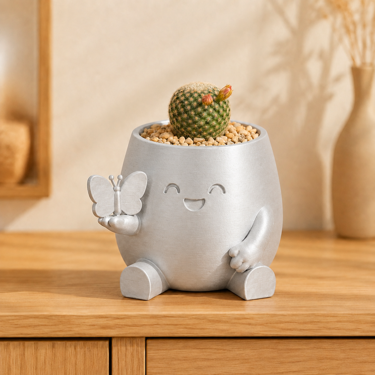 Borboleta — Vaso Amiguinho com Borboleta na Mão