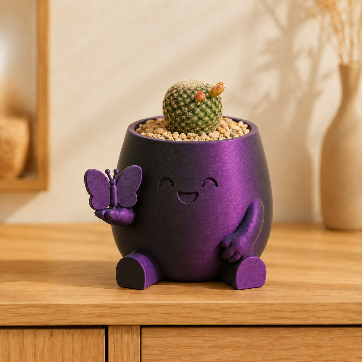 Borboleta — Vaso Amiguinho com Borboleta na Mão