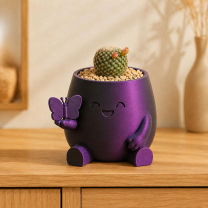 Borboleta — Vaso Amiguinho com Borboleta na Mão