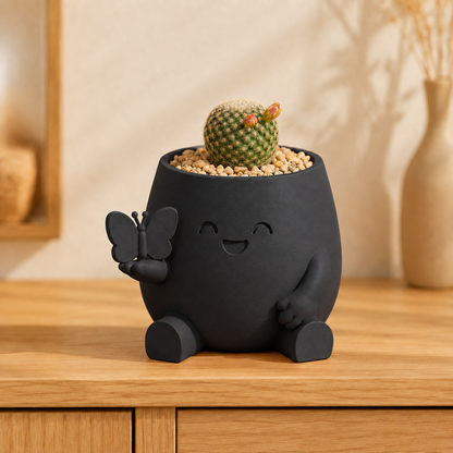 Borboleta — Vaso Amiguinho com Borboleta na Mão