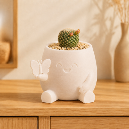 Borboleta — Vaso Amiguinho com Borboleta na Mão