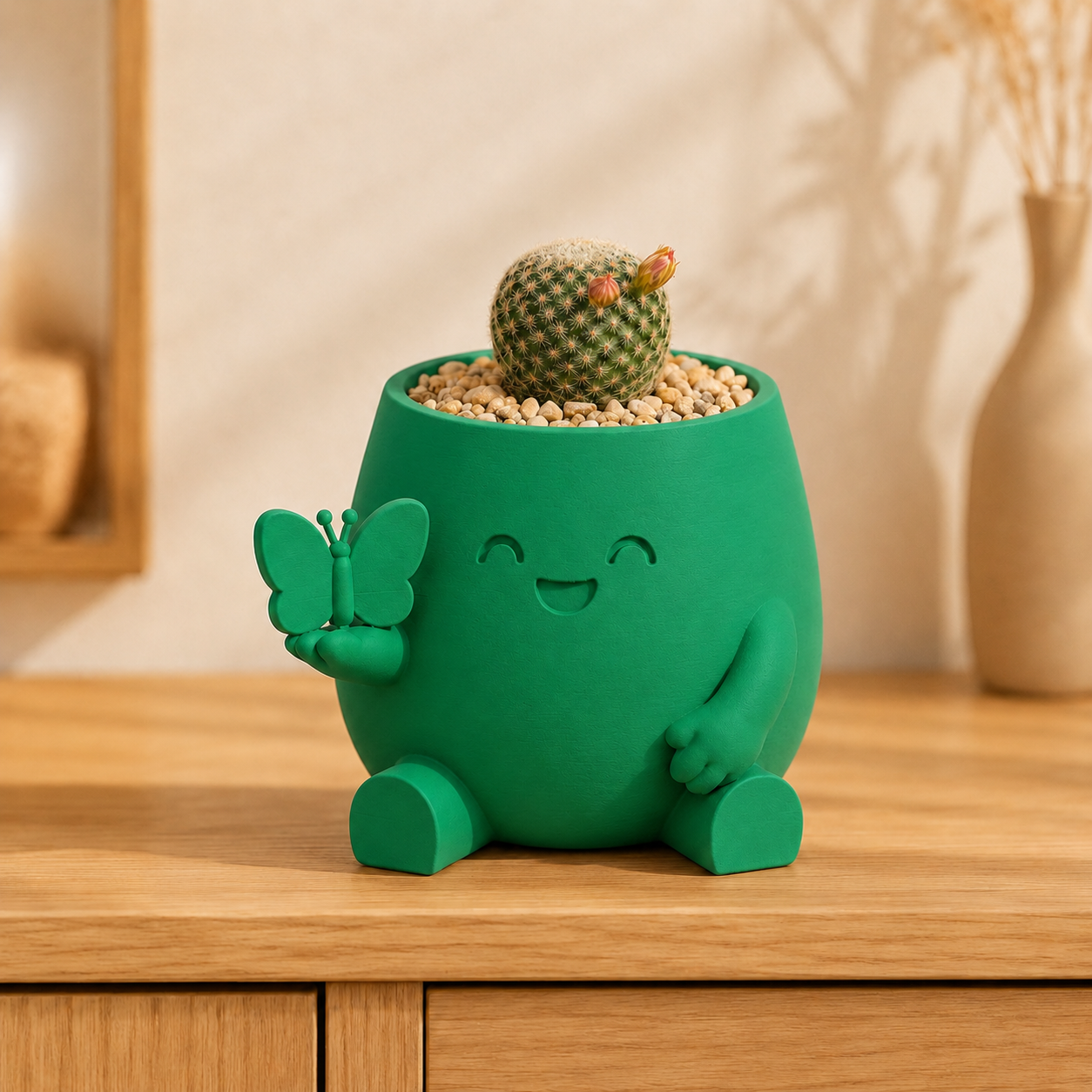 Borboleta — Vaso Amiguinho com Borboleta na Mão