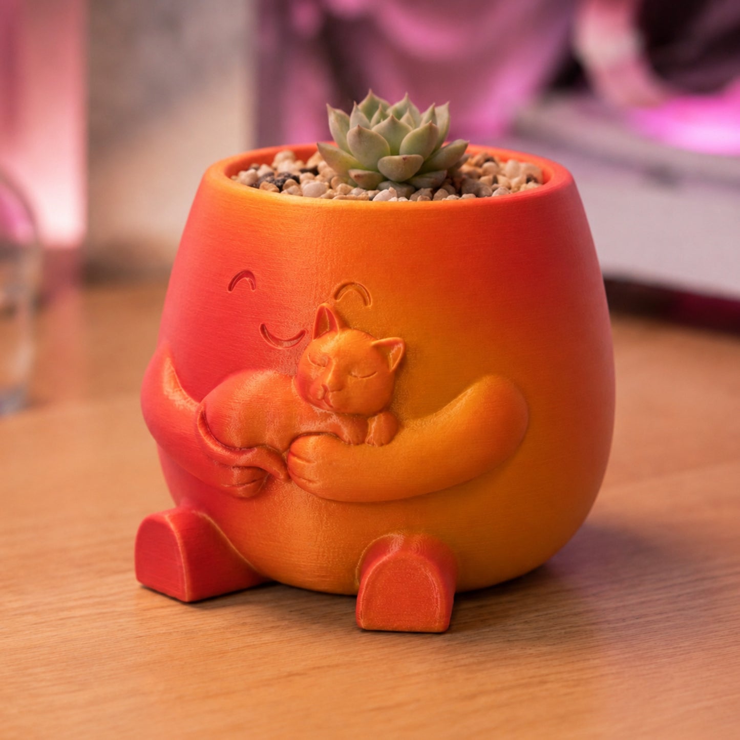 Cleo — Vaso Amiguinho Abraçando um Gatinho