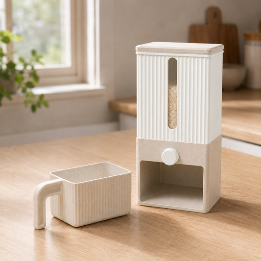 Dispenser Colheita — Branco com base e copo claros