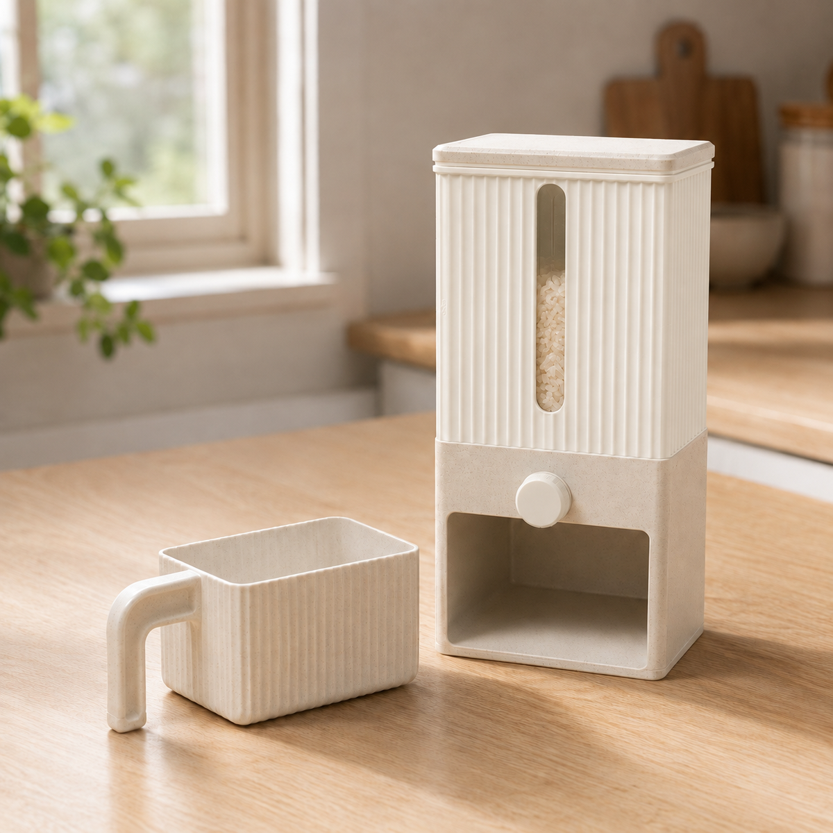 Dispenser Colheita — Translúcido com base e copo claros