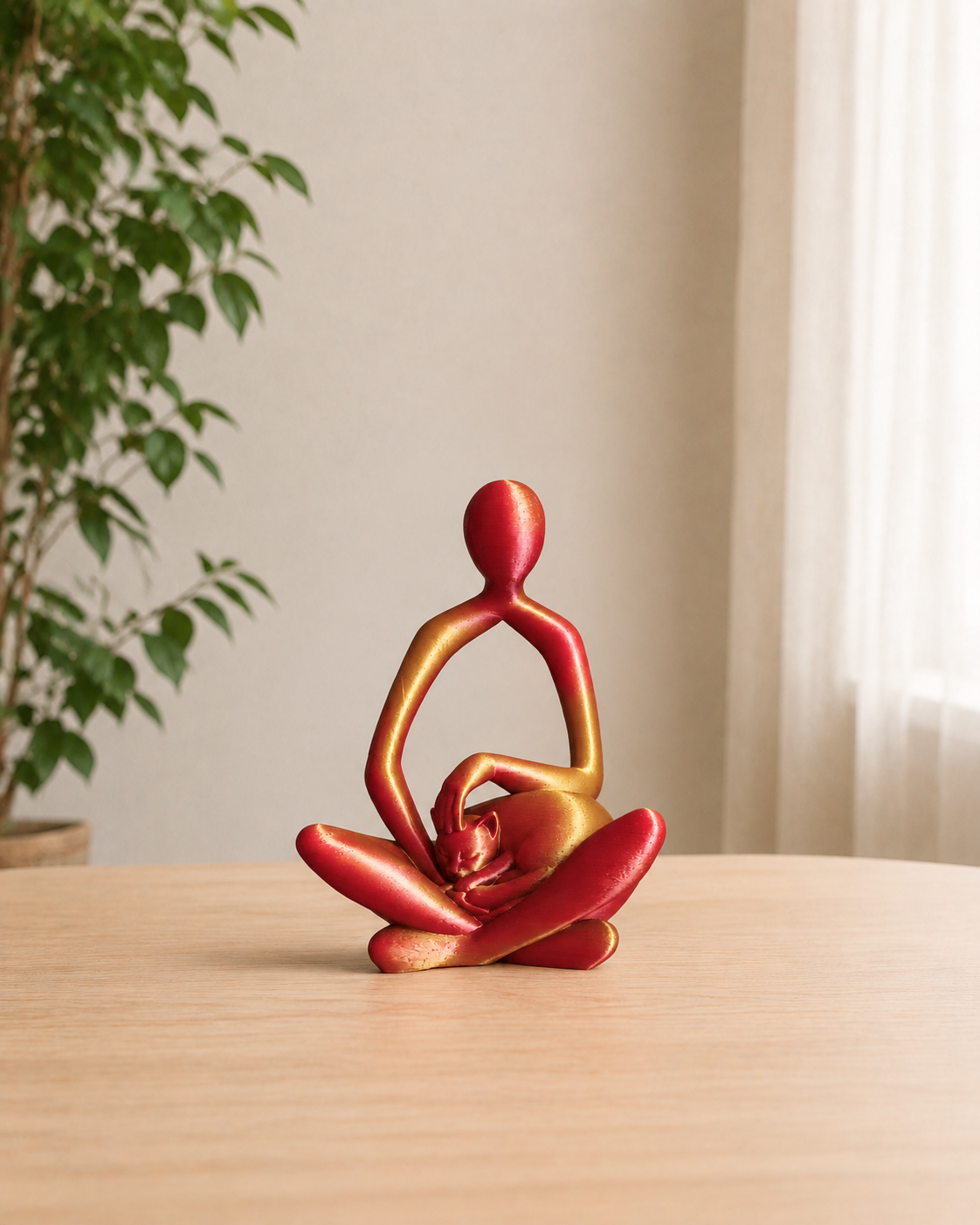Colo de Gato - Dual Color Vermelho/Dourado — enquadramento corrigido