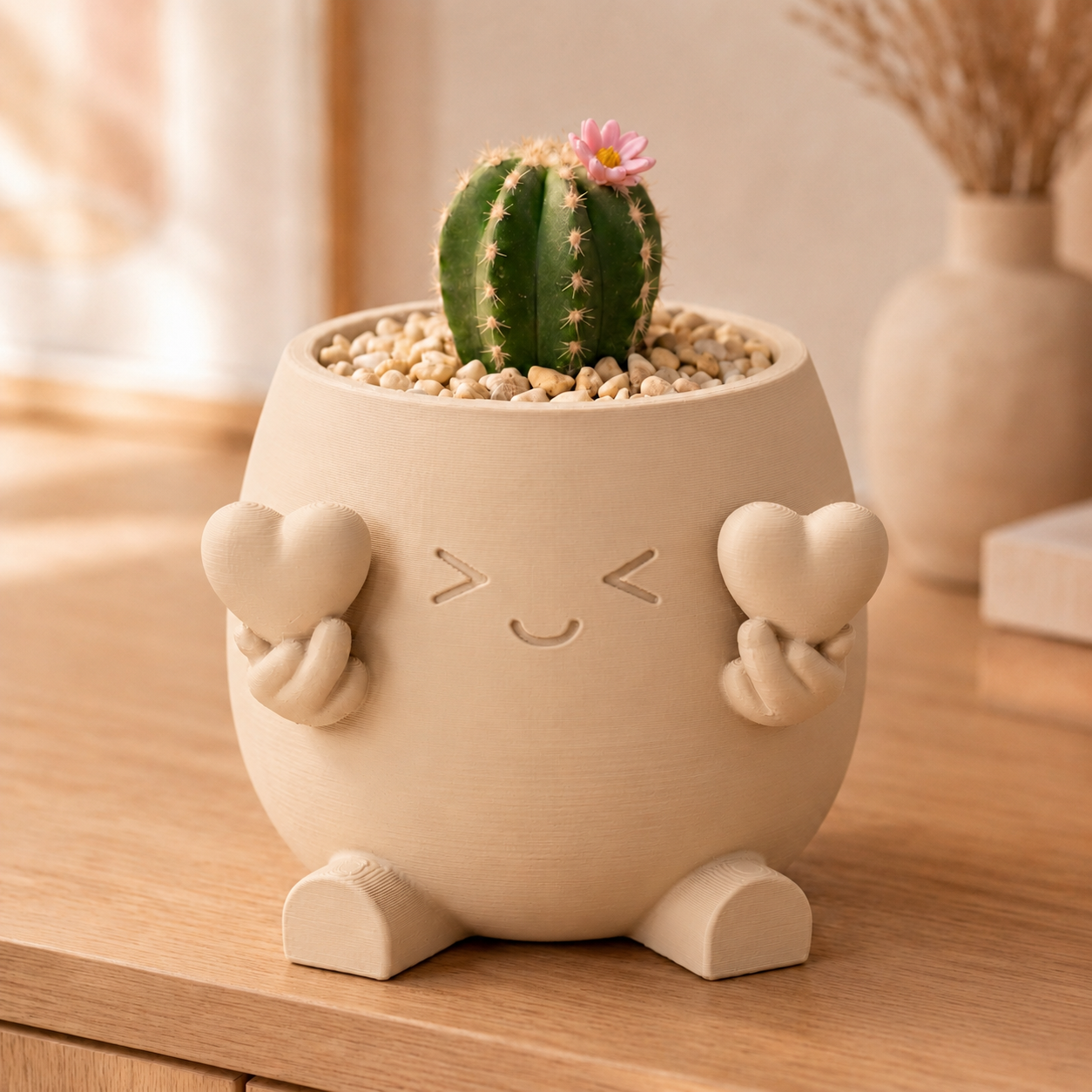 Compasso — Vaso Amiguinho com Dois Corações
