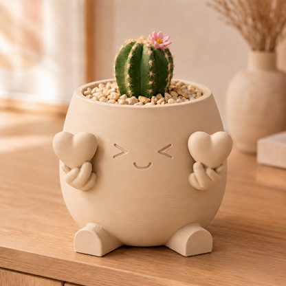 Compasso — Vaso Amiguinho com Dois Corações