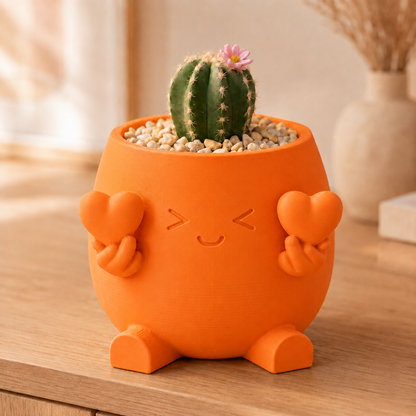 Compasso — Vaso Amiguinho com Dois Corações