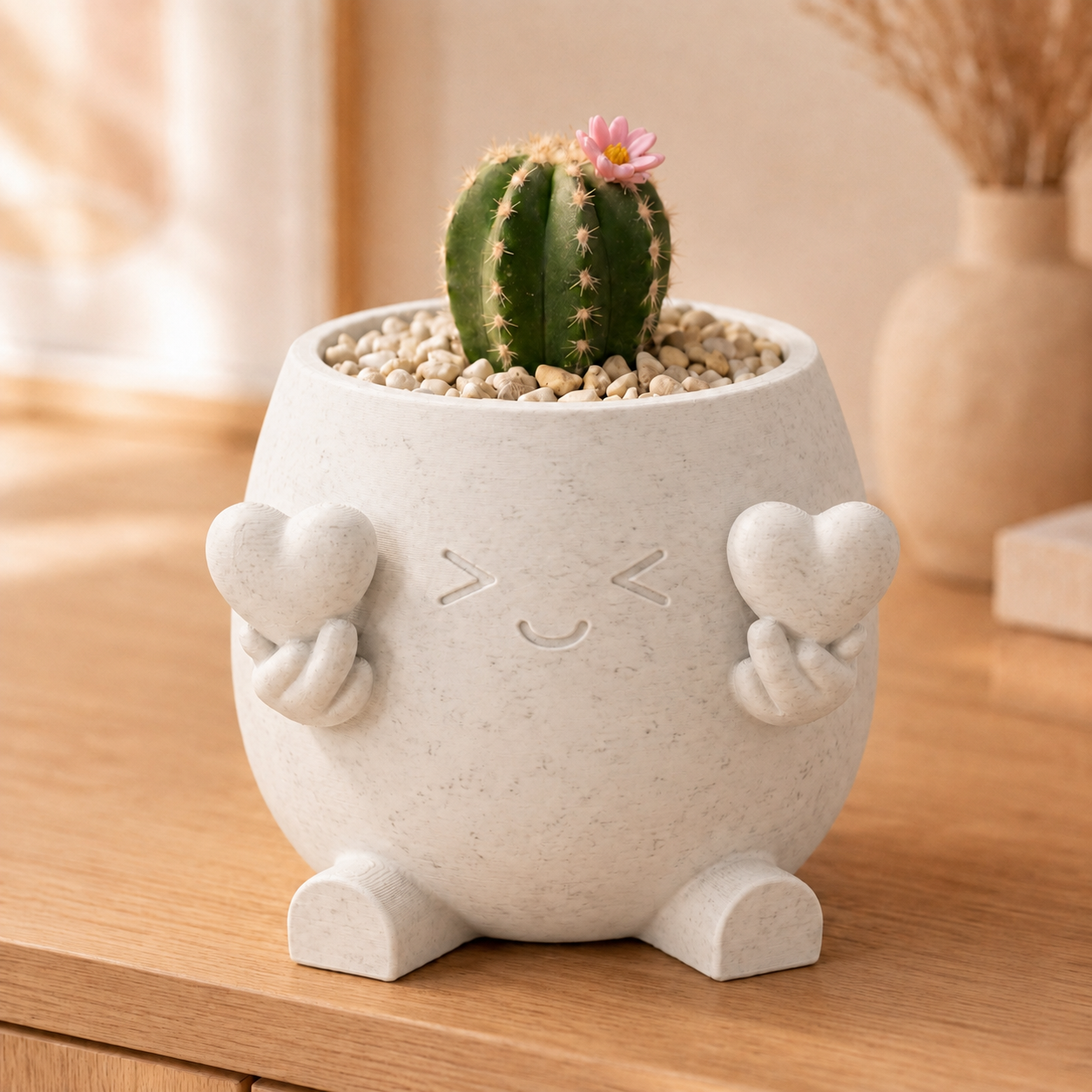Compasso — Vaso Amiguinho com Dois Corações
