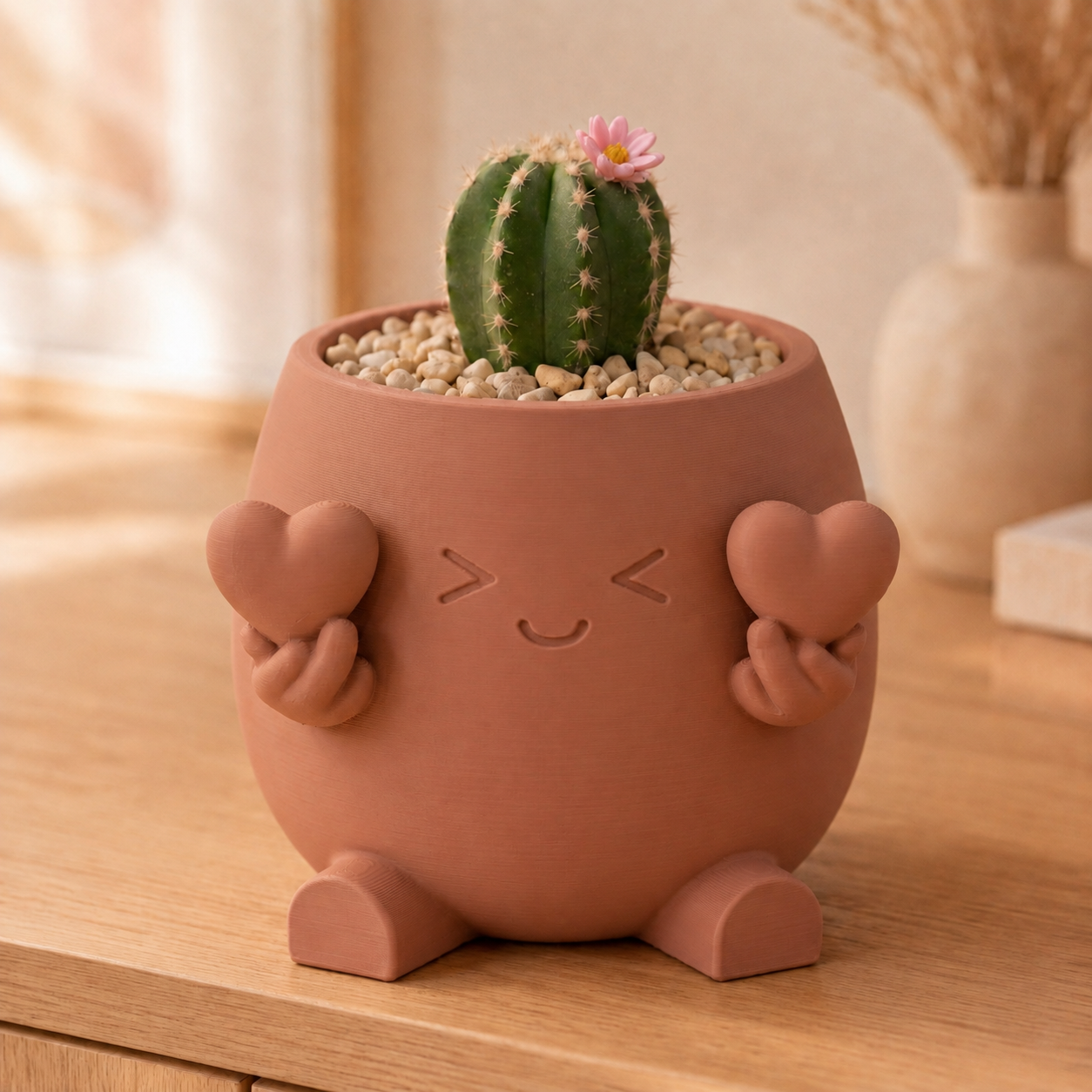 Compasso — Vaso Amiguinho com Dois Corações