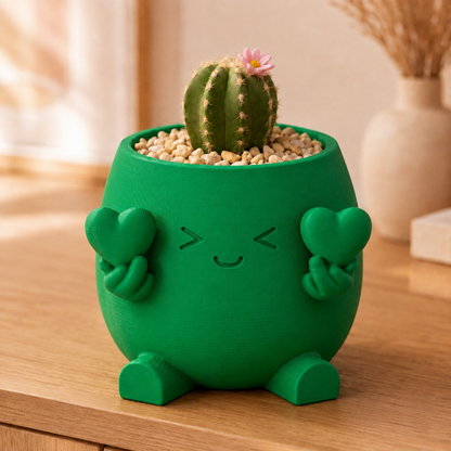 Compasso — Vaso Amiguinho com Dois Corações