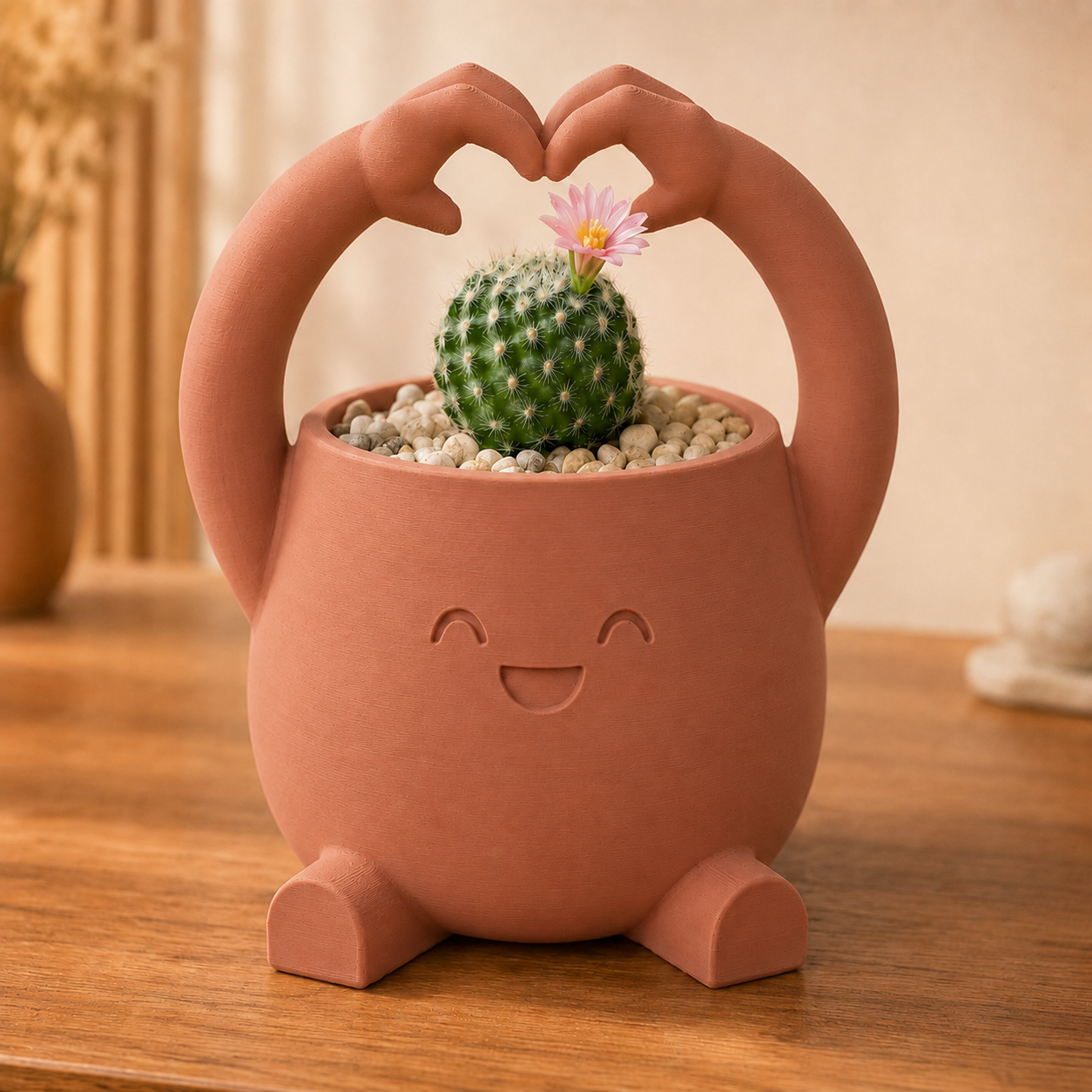 Coração — Vaso Amiguinho de Braços Erguidos