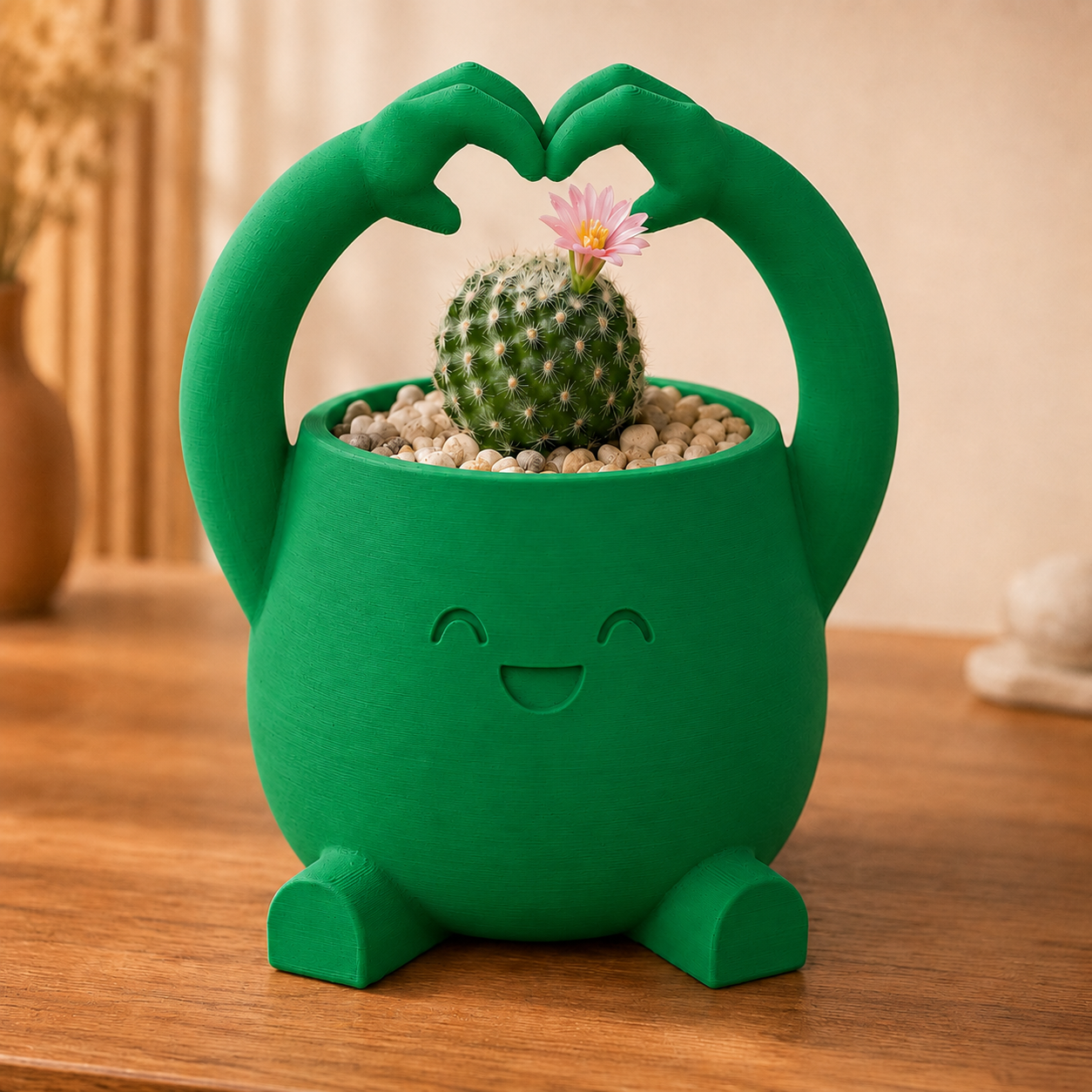 Coração — Vaso Amiguinho de Braços Erguidos