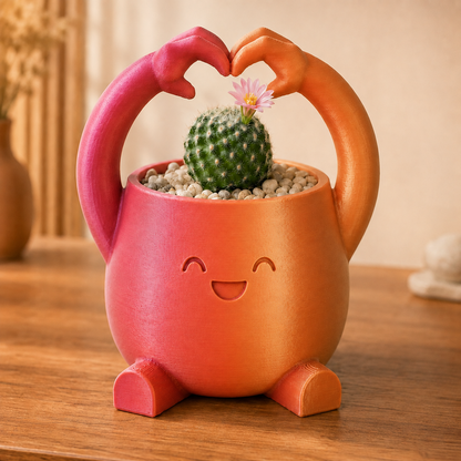 Coração — Vaso Amiguinho de Braços Erguidos