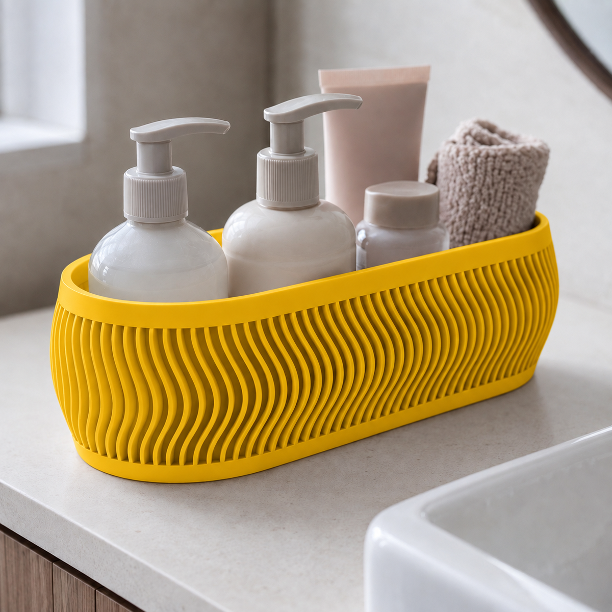 Elipse — Amarelo — Organizador multiuso oval