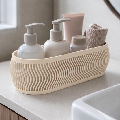 Elipse — Bege — Organizador multiuso oval