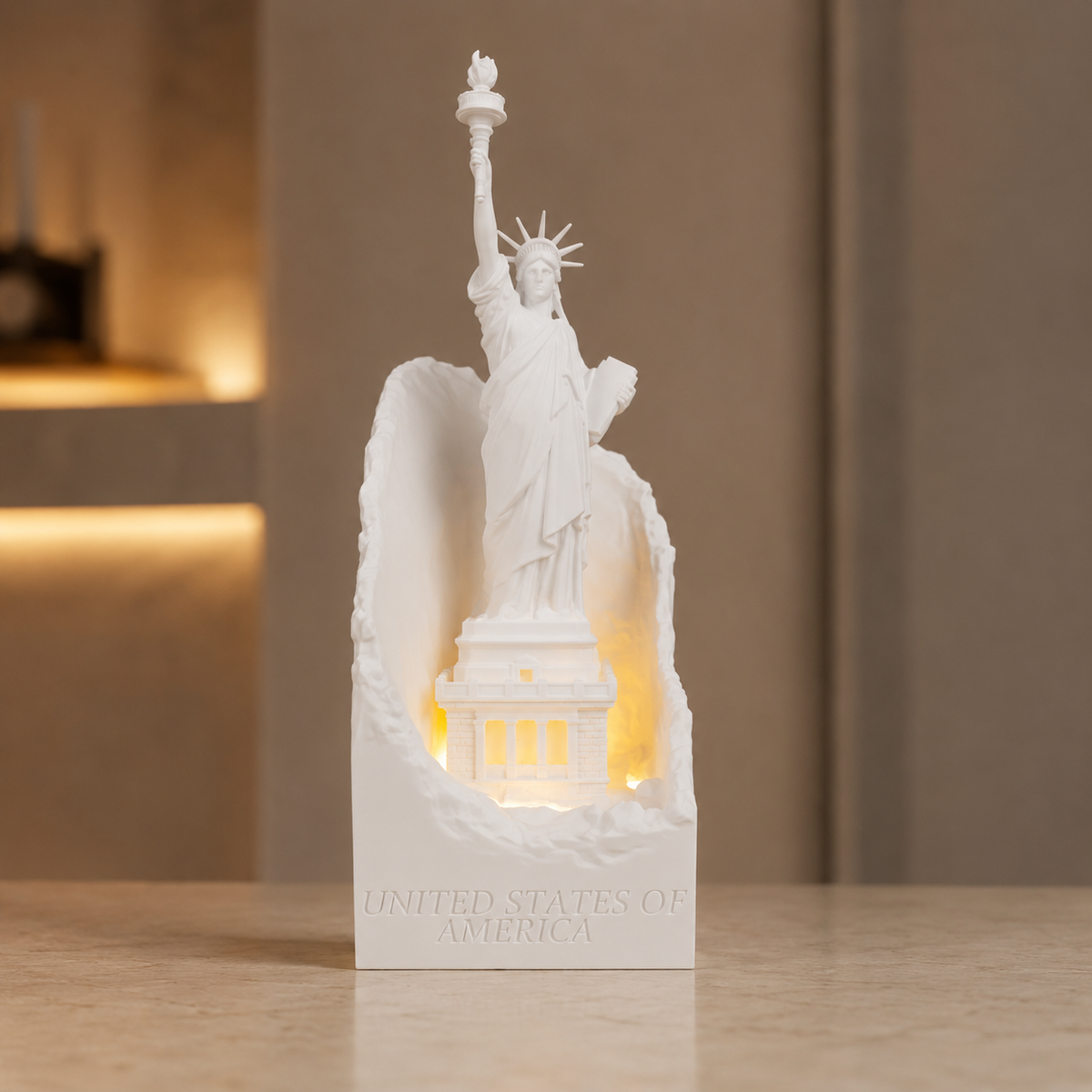 Estátua da Liberdade na cor Branco