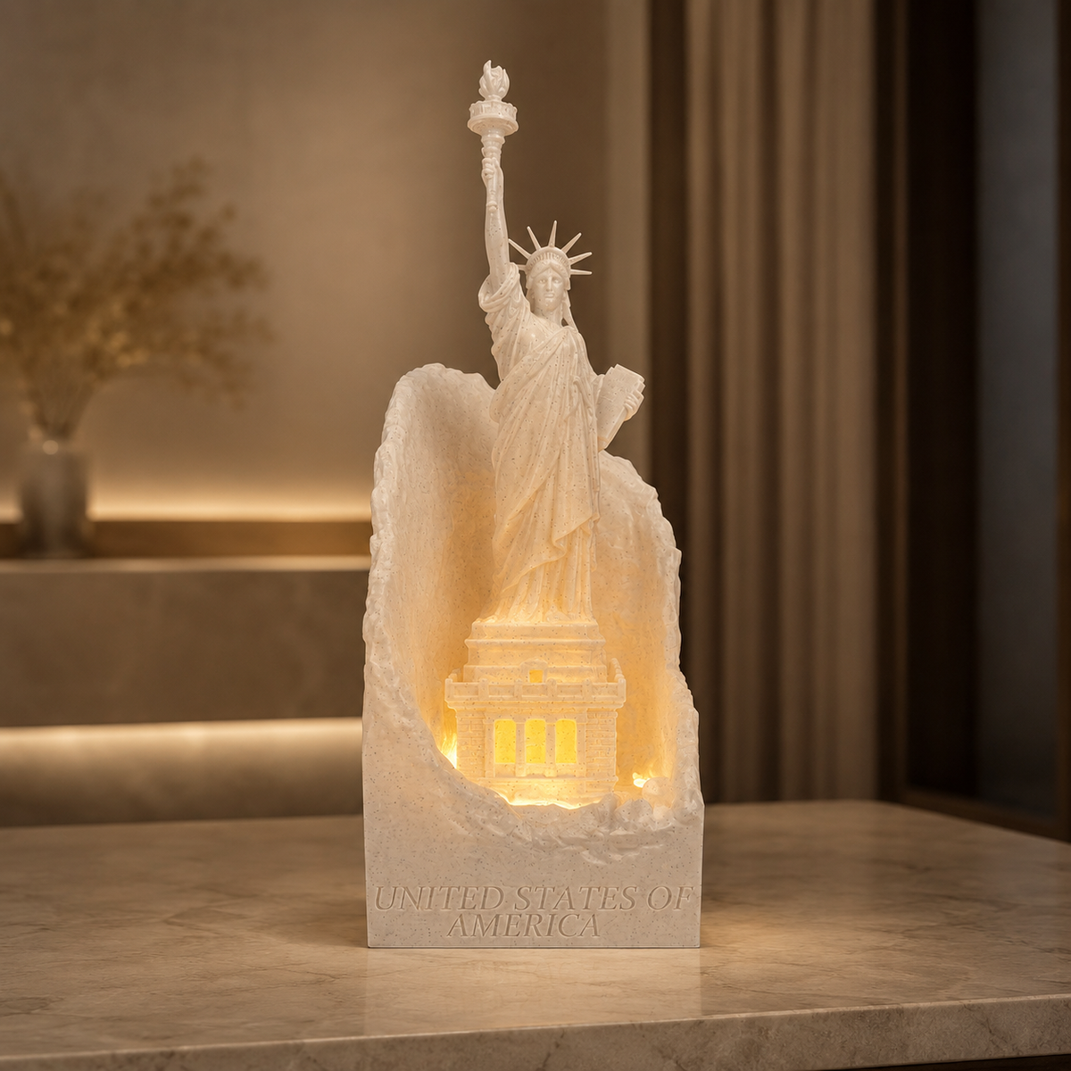 Estátua da Liberdade na cor Translúcido