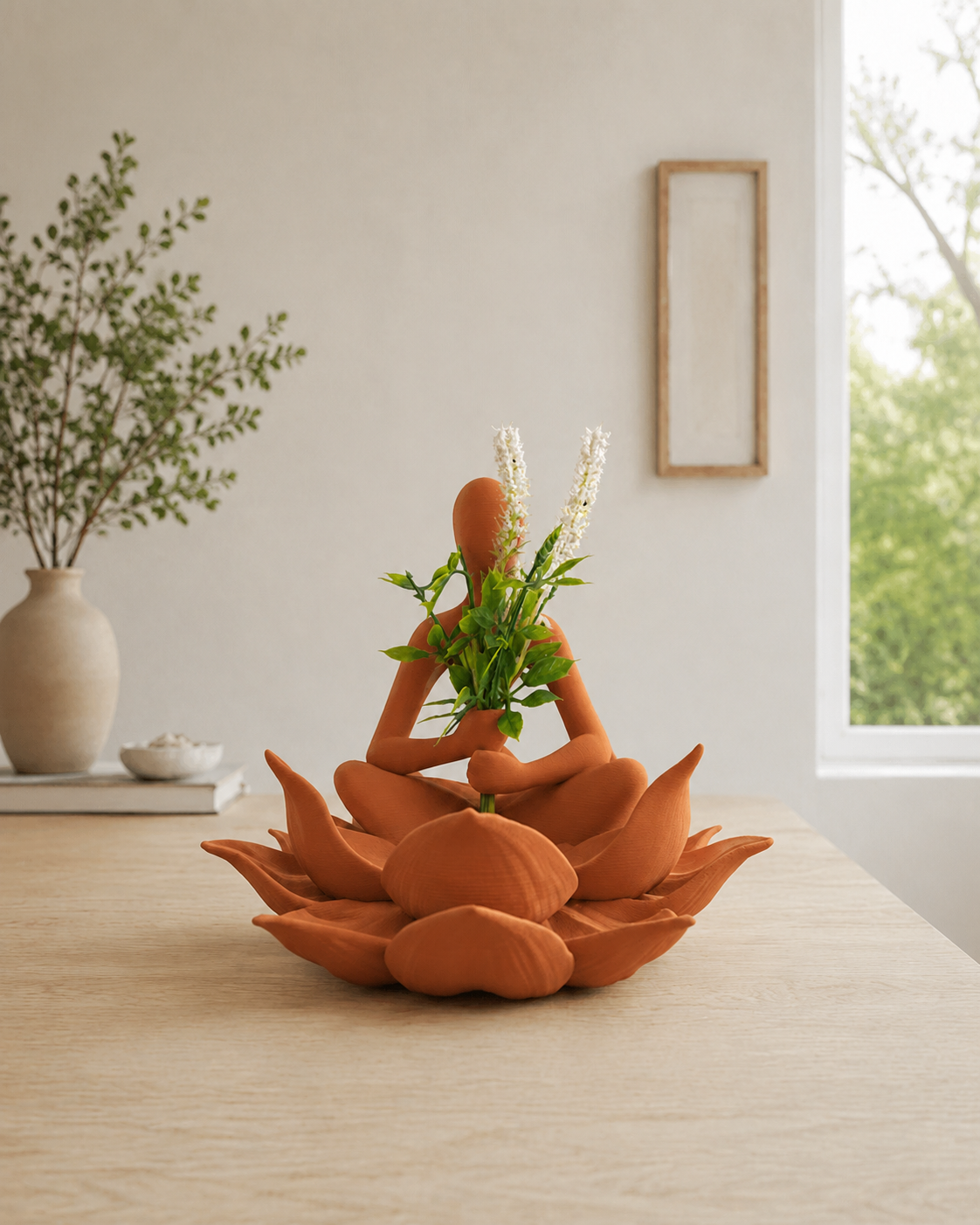 Flor Serena - Marrom Terracota — enquadramento corrigido