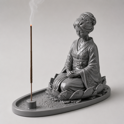 Geisha Zen — Suporte de Incenso em Lótus