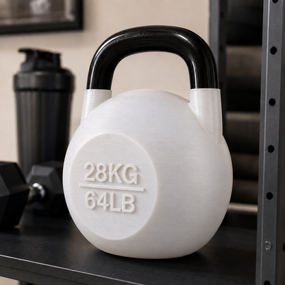 Pote Kettlebell Translúcido com alça preta
